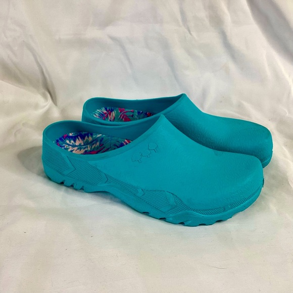 Garden Line Shoes Gardenline Garden Clogs Aqua Floral Poshmark